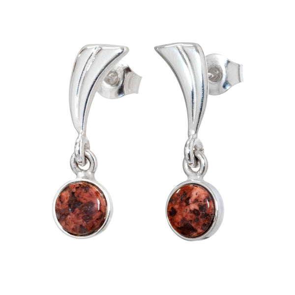 VINGE GRANIT örhängen på stift - Guldviva Jewellery