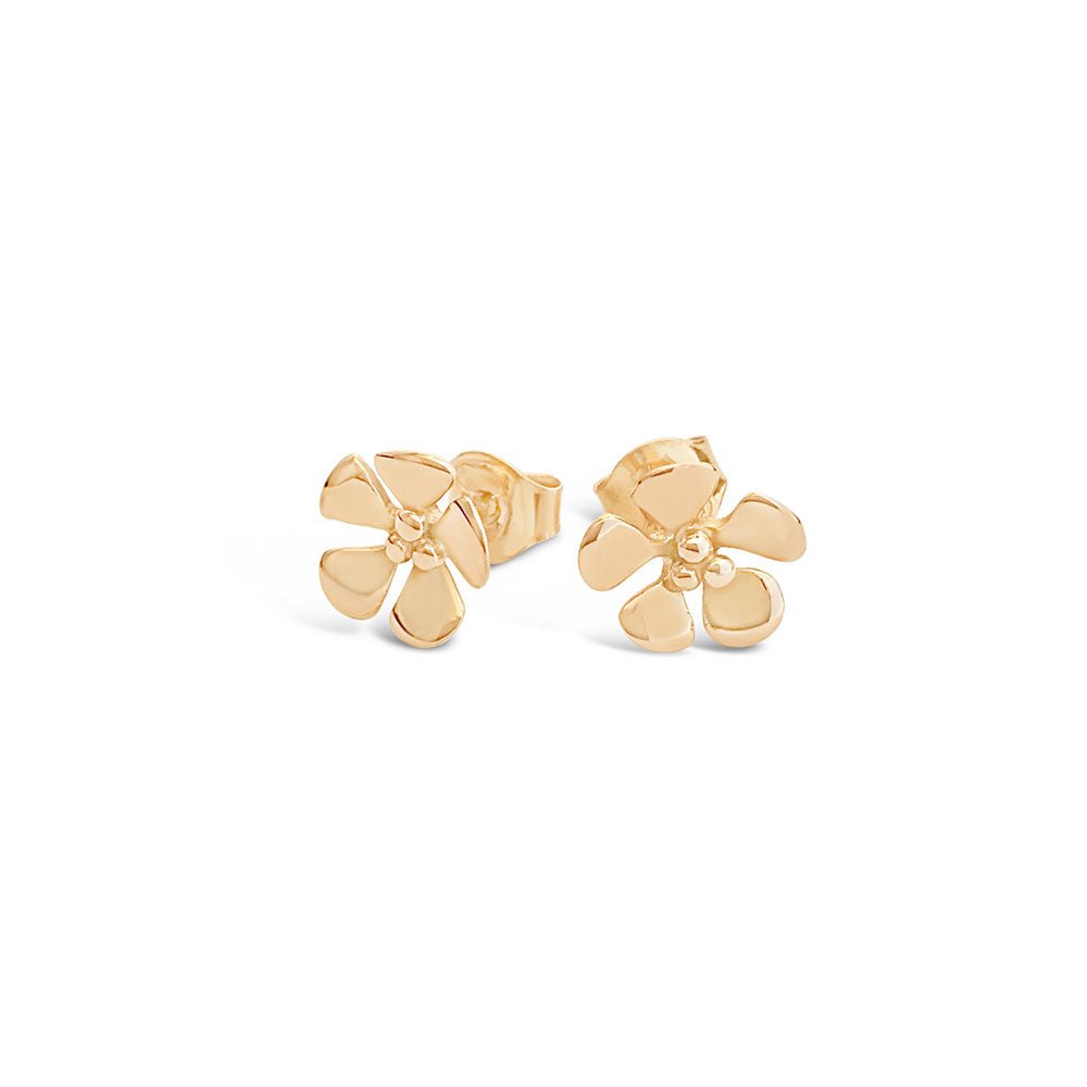 ÄPPELBLOM 18K örhängen på stift - Guldviva Jewellery