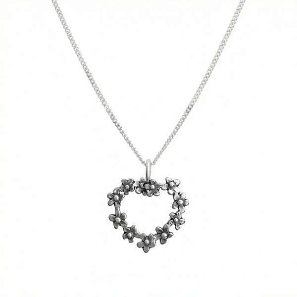 FÖRGÄT MIG EJ (Forget-me-not) HEART necklace