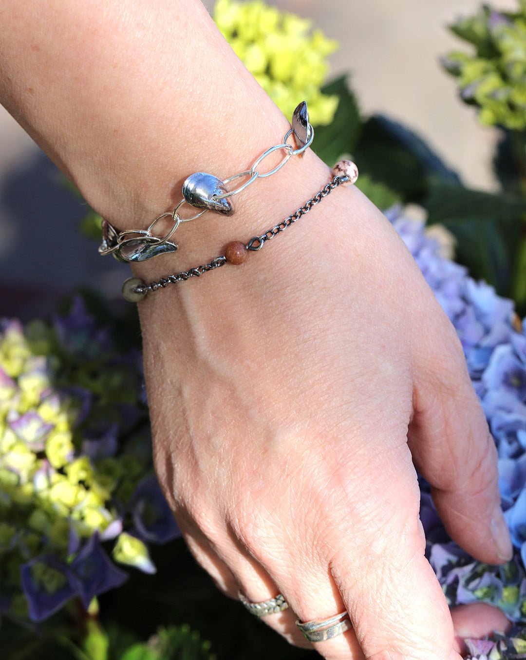 BLÅMUSSLA NÄT armband - Guldviva Jewellery