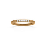 RING Halvrund 2 mm i 18k med 7 diamanter - Guldviva Jewellery