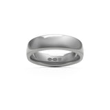 RING halvrund 5 mm i 18K vitguld - Guldviva Jewellery