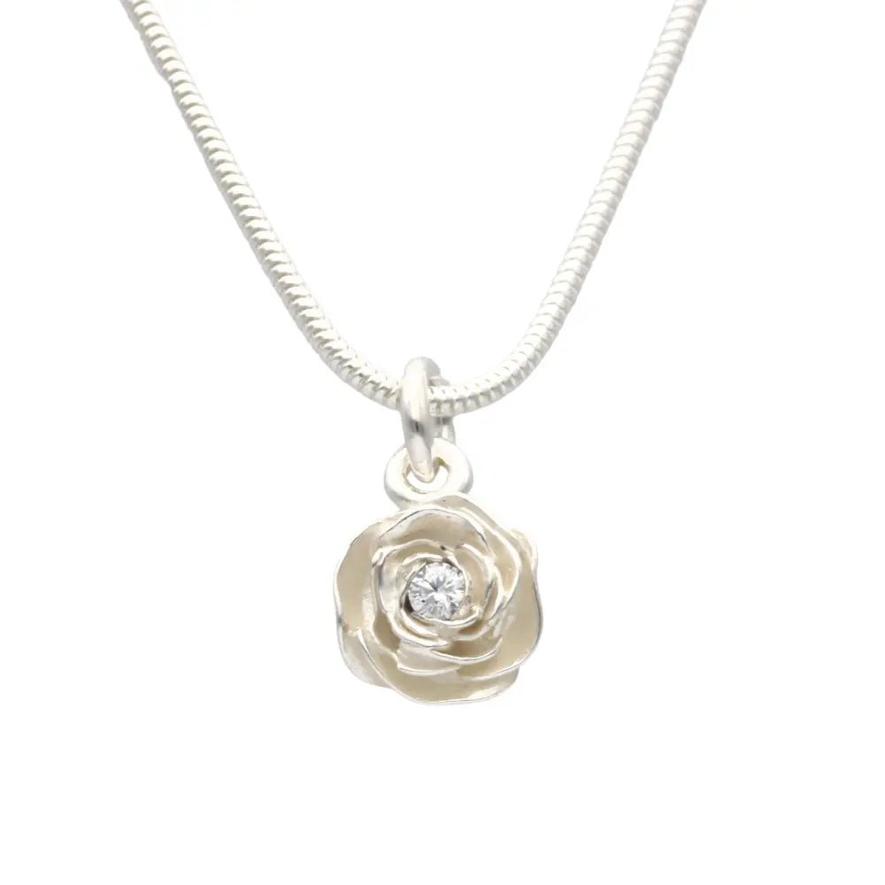 ROS halsband med kubisk zirkon - Guldviva Jewellery