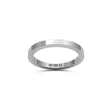 RING Rektangulär 18k vitguld 2 mm - Guldviva Jewellery