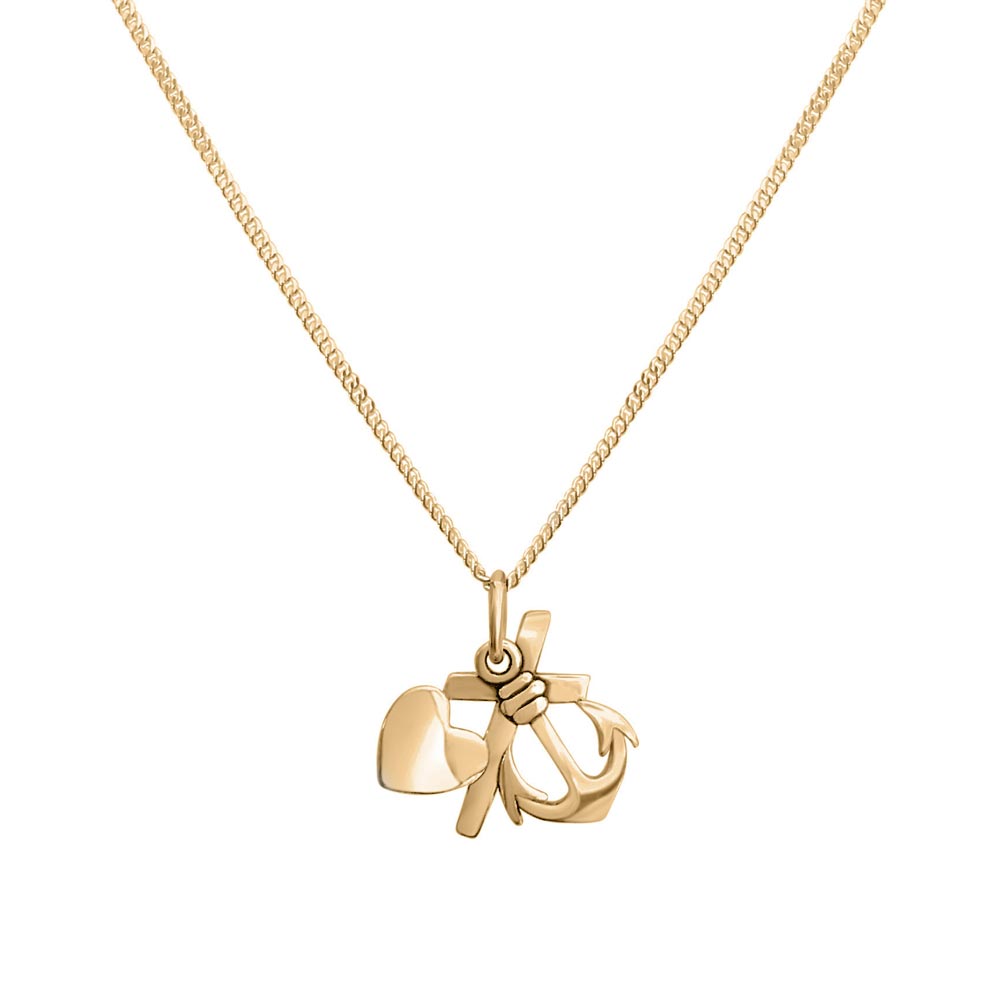 TRO HOPP & KÄRLEK 18K halsband - Guldviva Jewellery