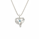 HAVET HEART necklace with aquamarine