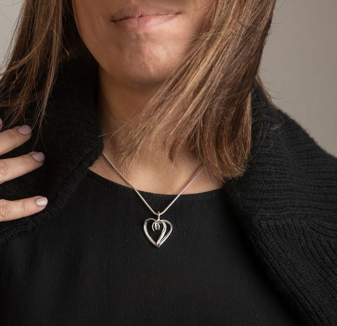 BJÖRK HJÄRTA halsband - Guldviva Jewellery