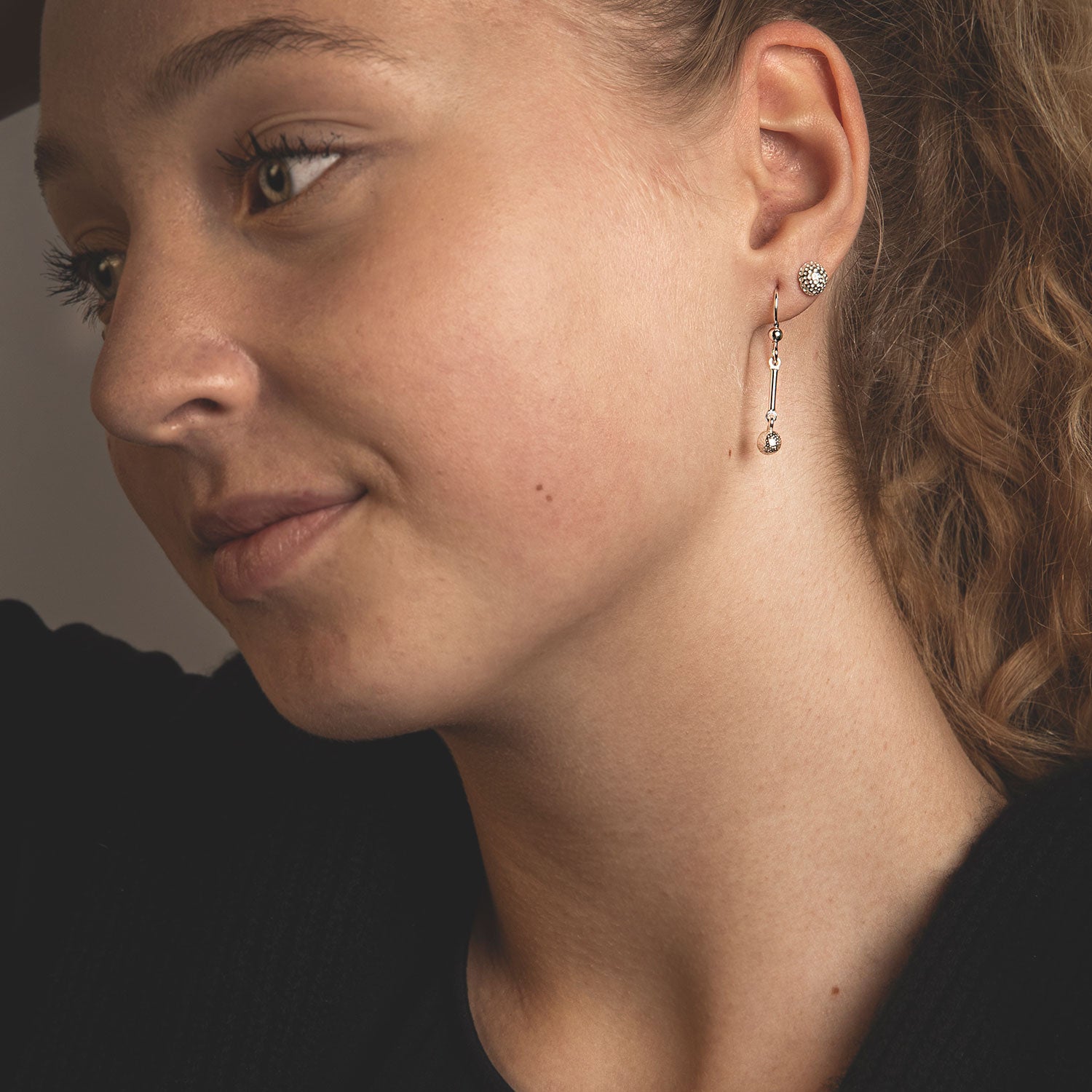 GOLF örhängen på stift - Guldviva Jewellery