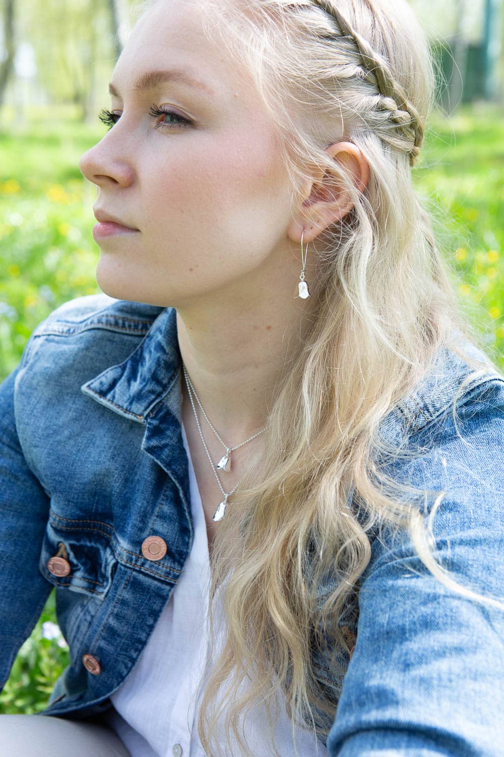 BLÅKLOCKA L halsband - Guldviva Jewellery