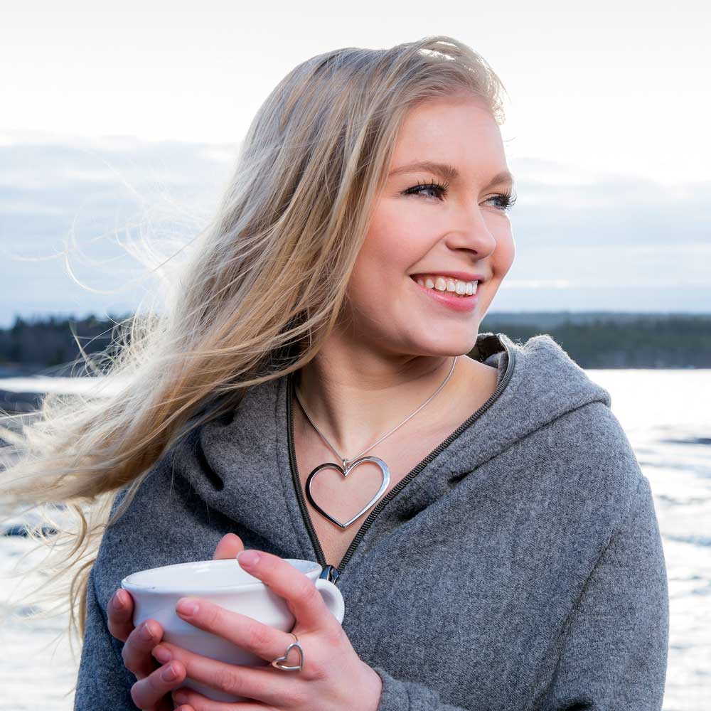 HJÄRTLIG XL halsband - Guldviva Jewellery