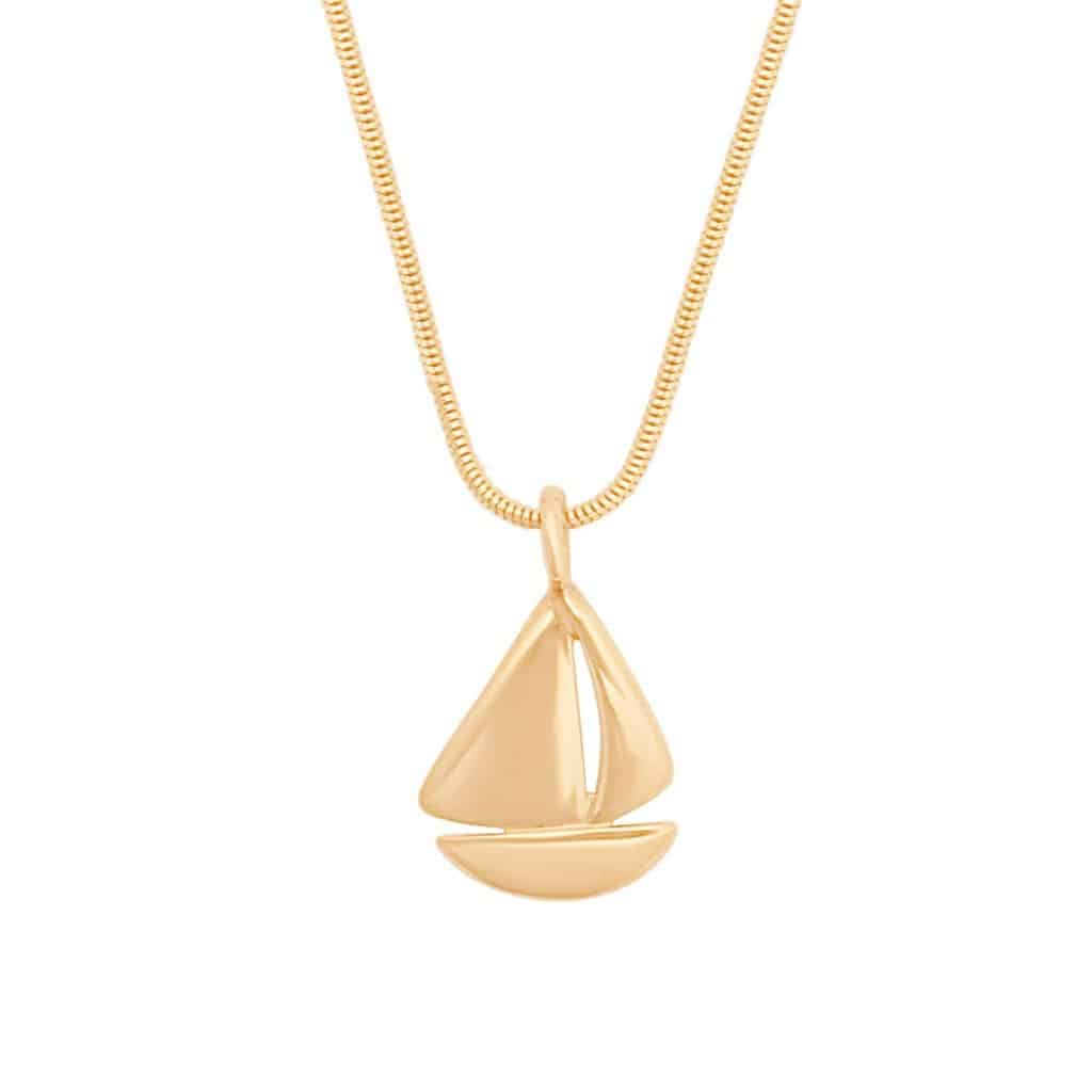 SEGELBÅT L 18K halsband - Guldviva Jewellery